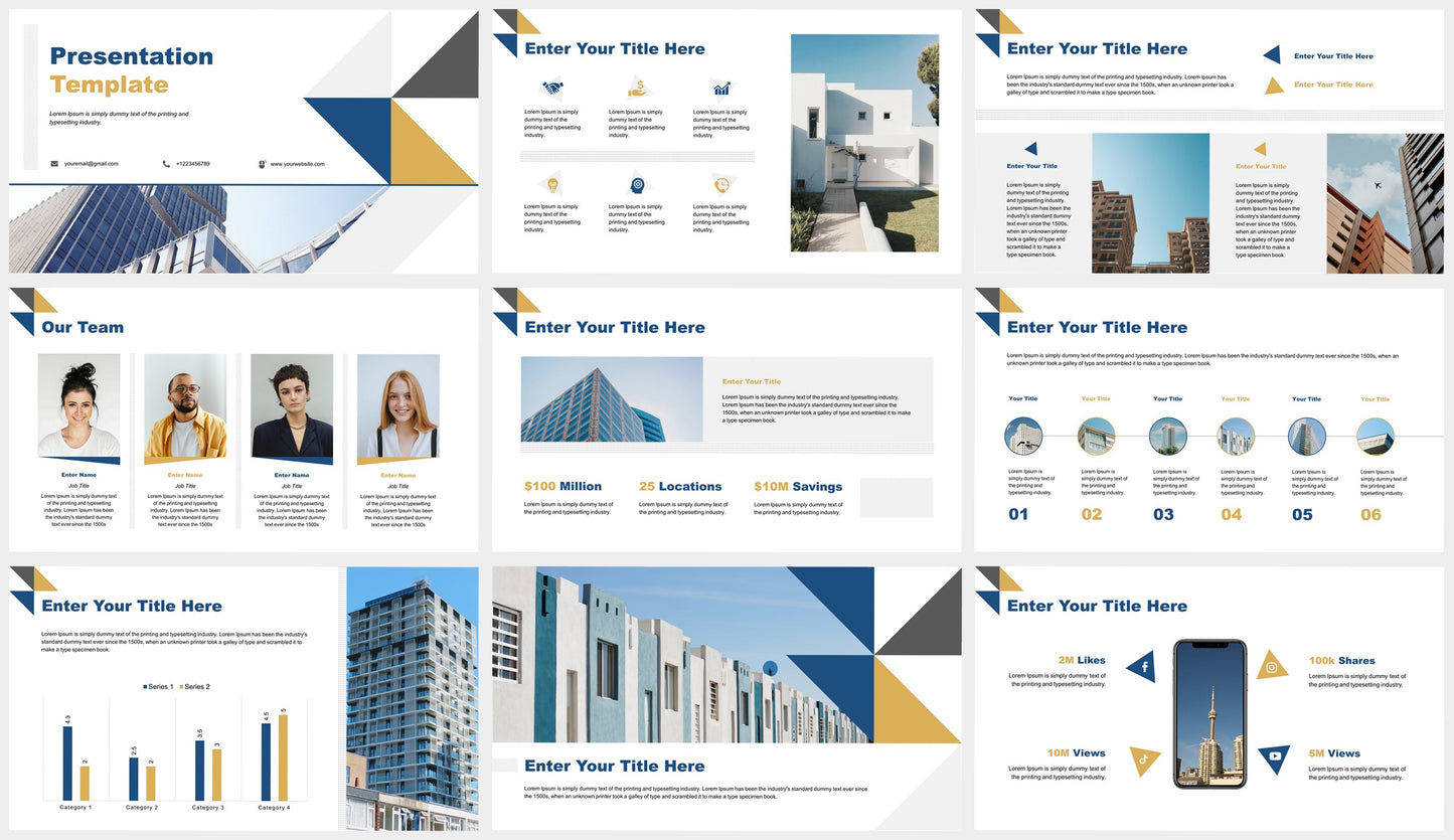 Triangular design PowerPoint Presentation Template