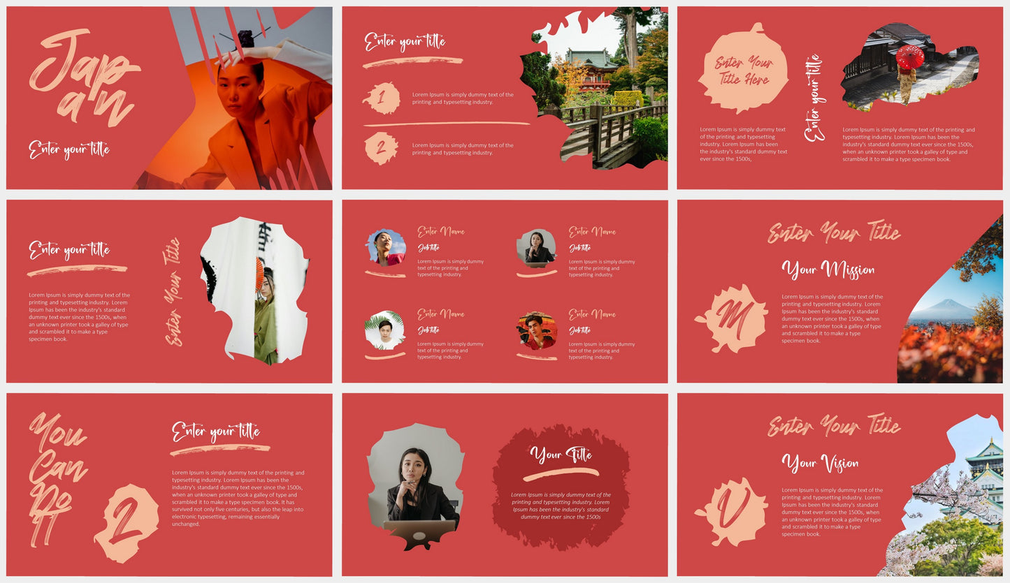 Red and Beige PowerPoint Presentation Template