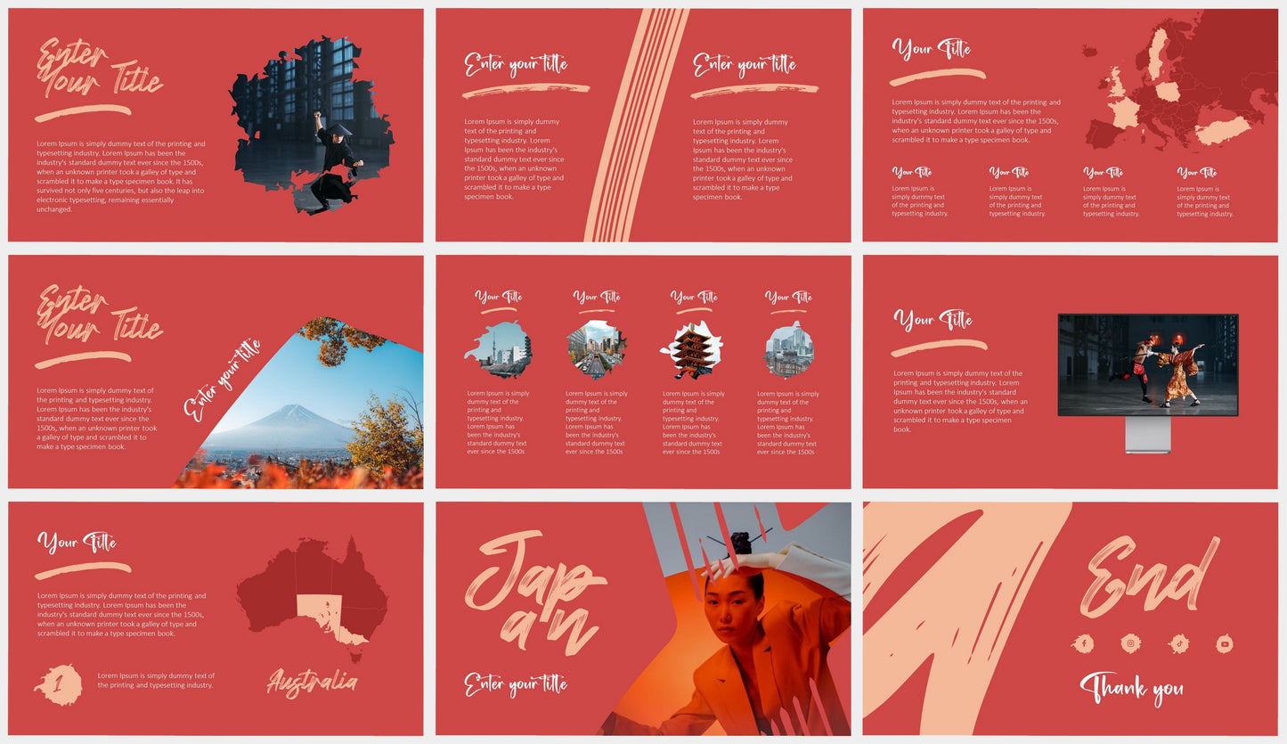 Red and Beige PowerPoint Presentation Template