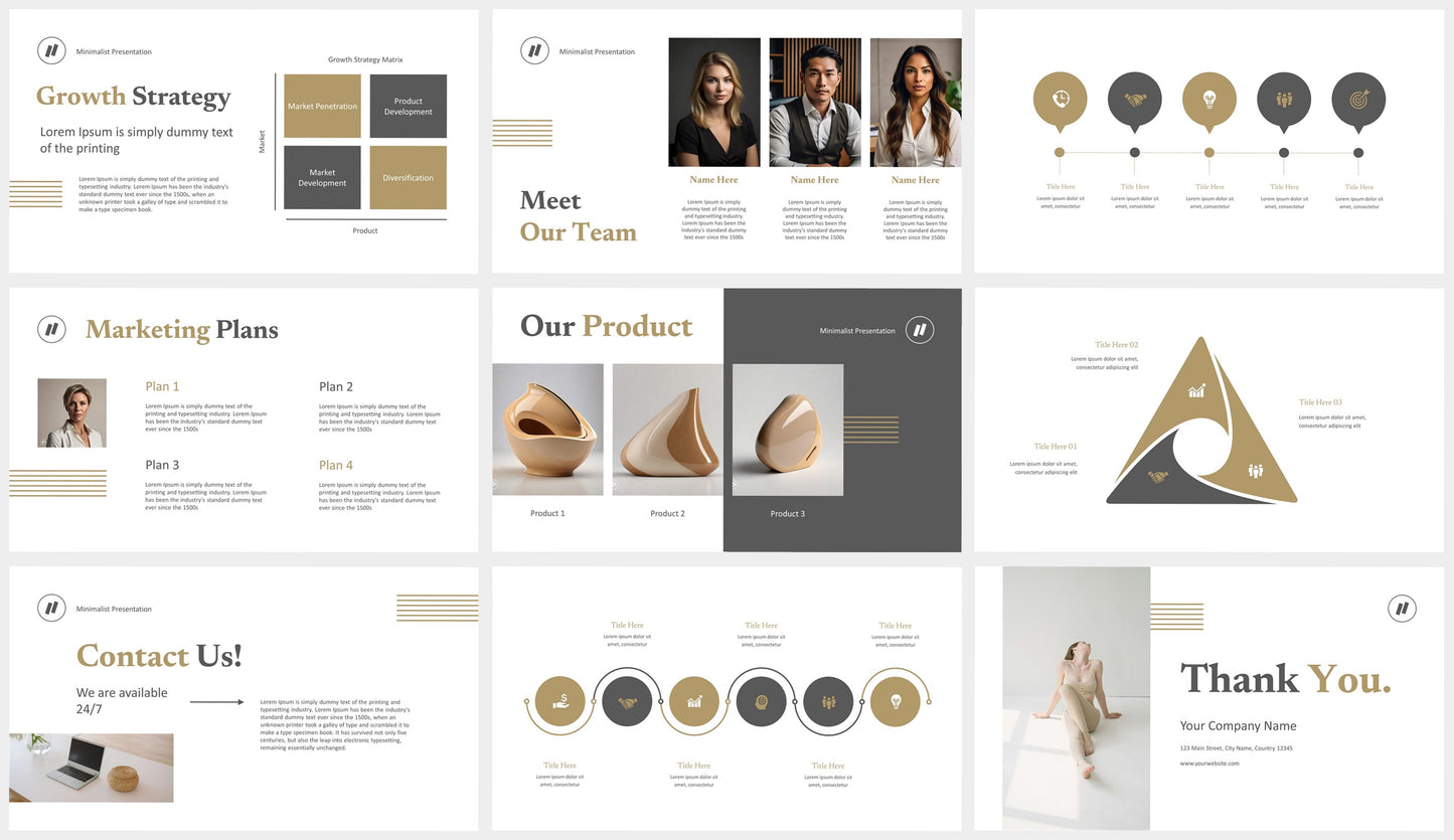 Gold PowerPoint Presentation Template