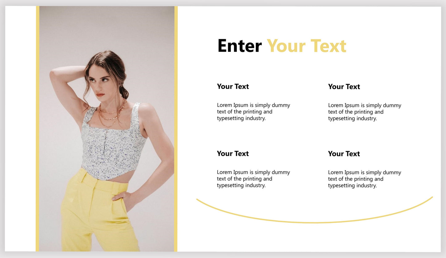 Yellow PowerPoint Template for Business, School and College Projects