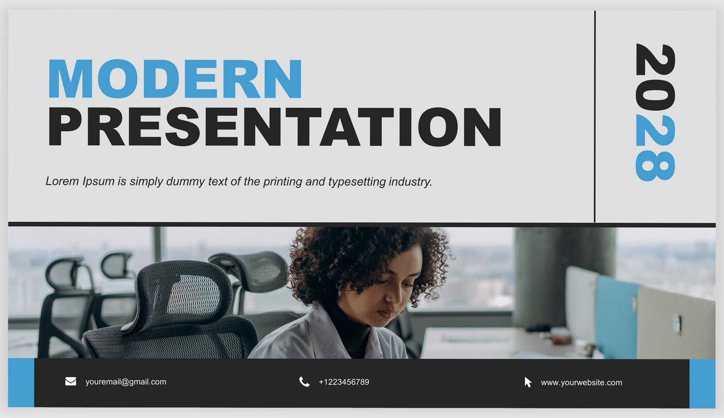 Professional Blue and Gray Presentation Template