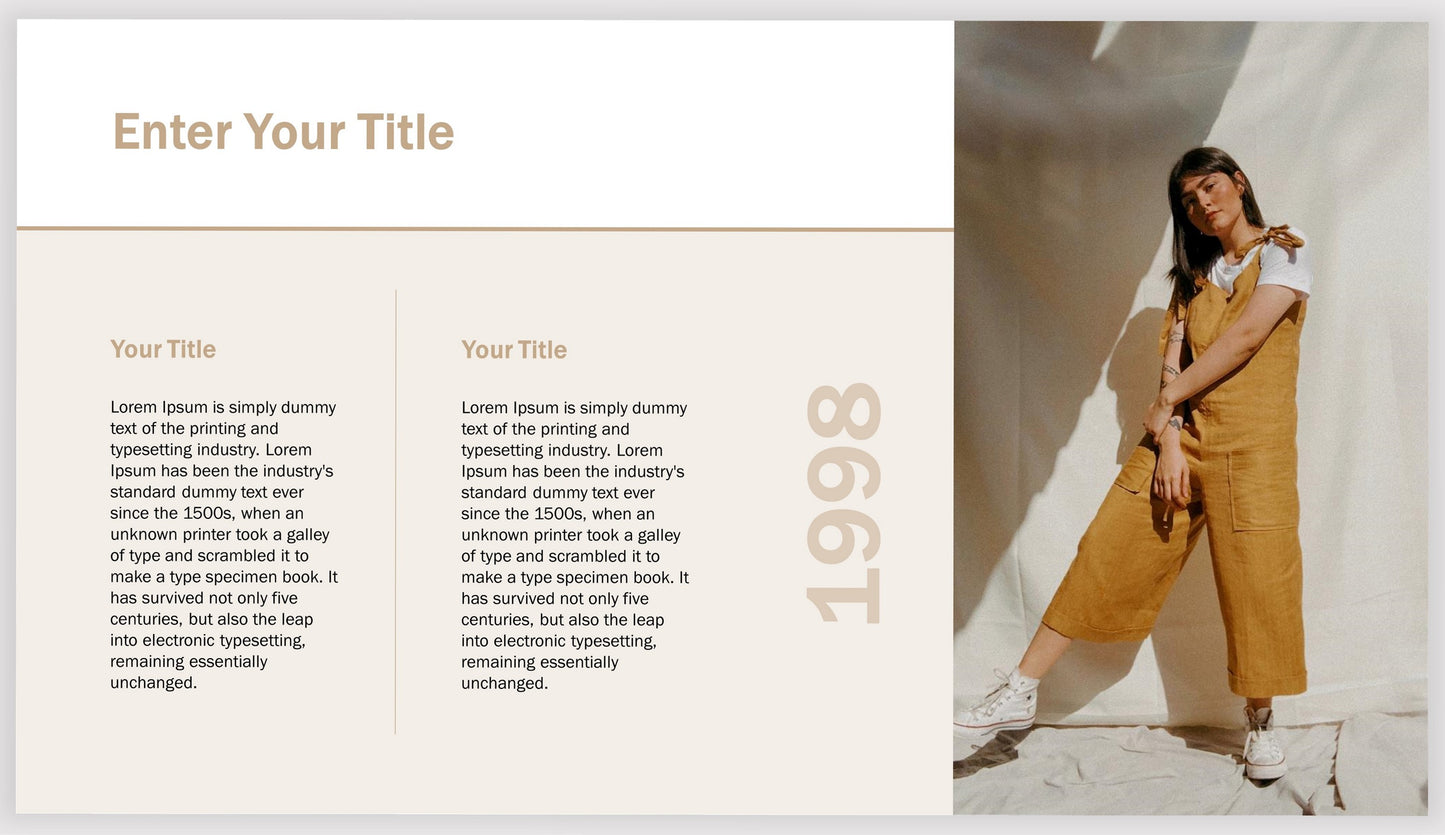 Gold and Beige Easily Editable PowerPoint Template