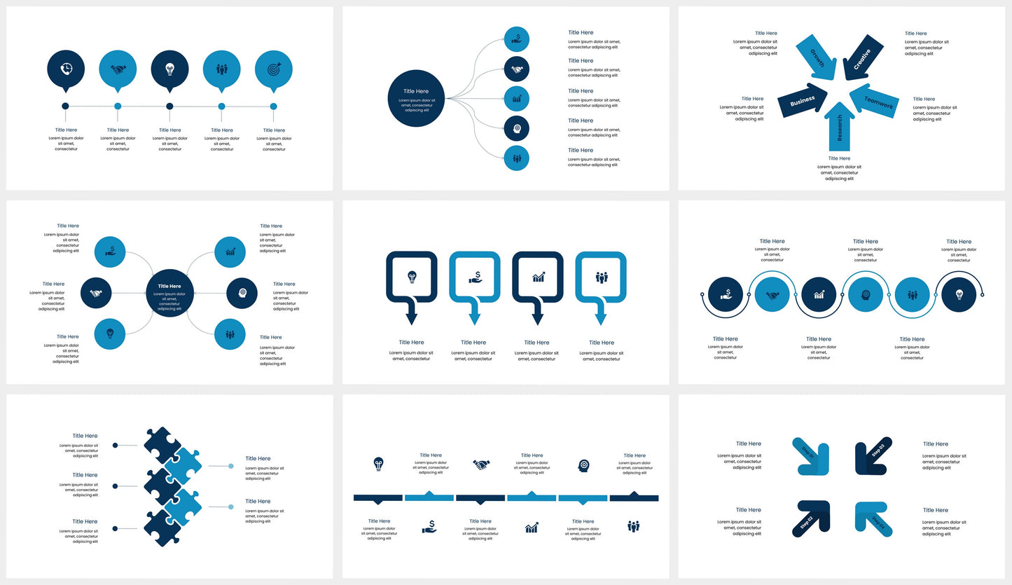 Blue Powerpoint Presentation Template Navy Dark Blue