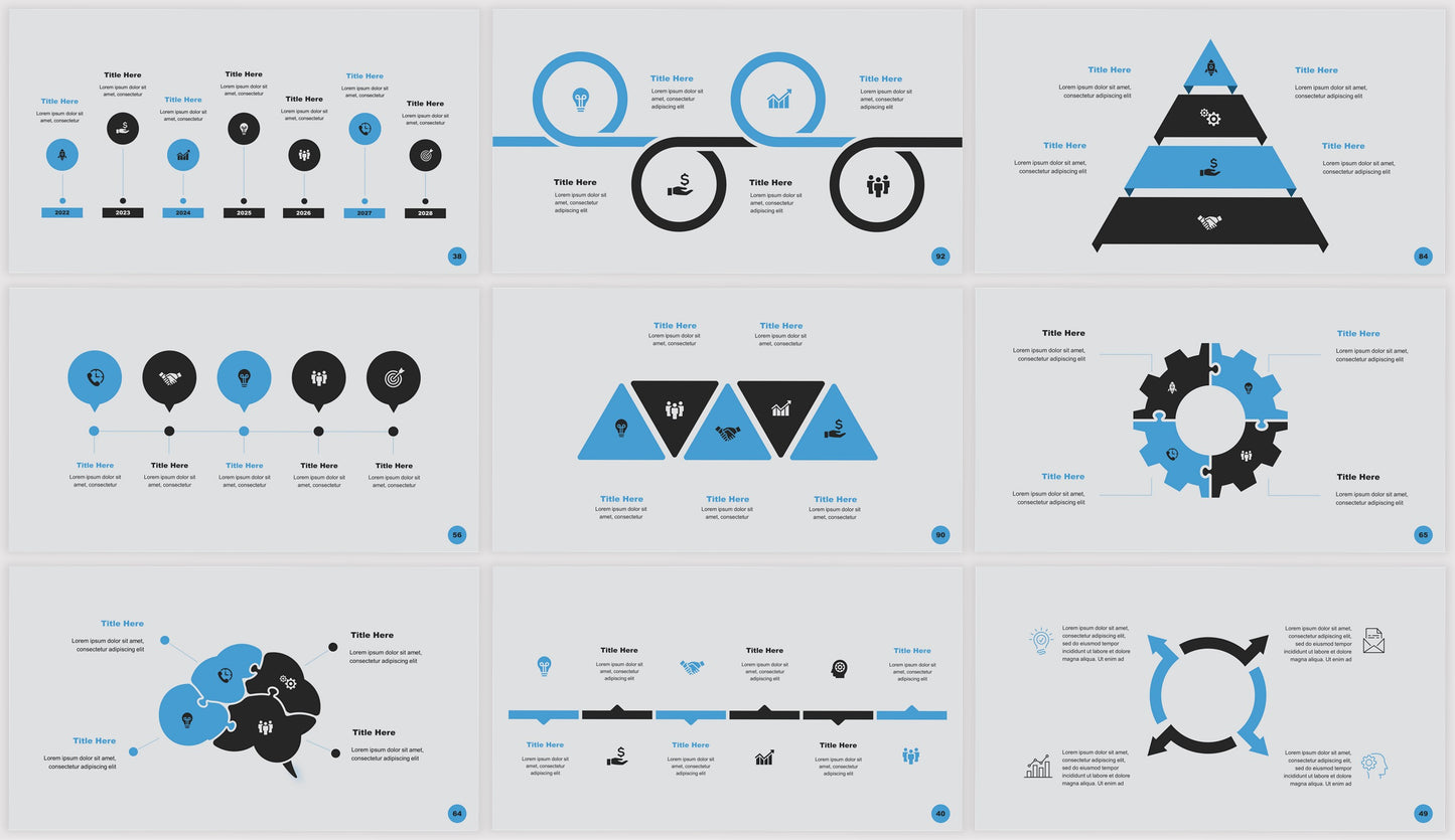 Professional Blue and Gray Presentation Template