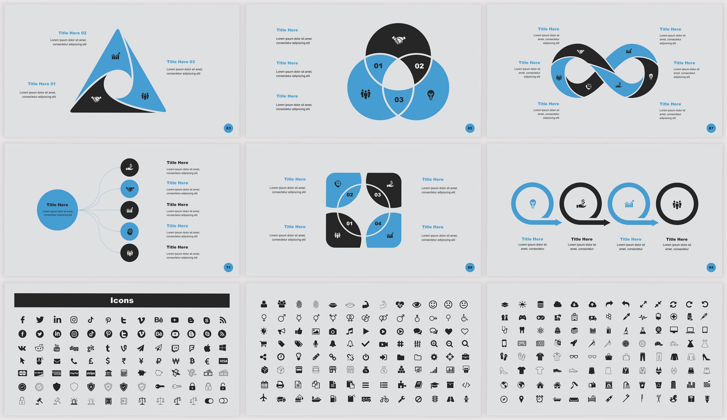 Professional Blue and Gray Presentation Template