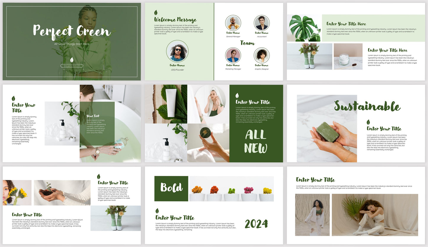 Green PowerPoint Presentation Template