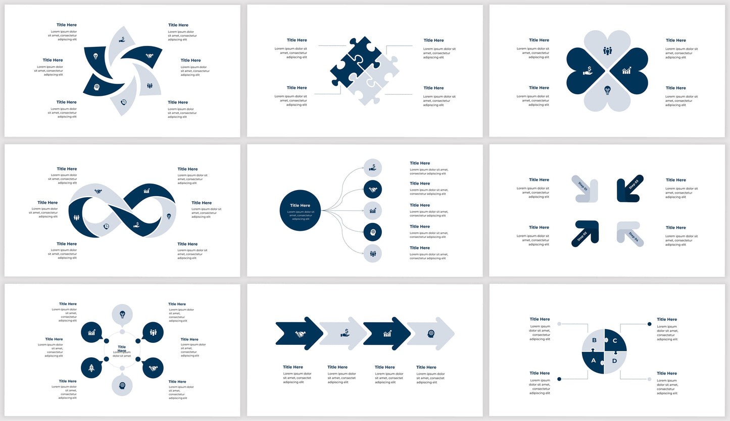 Blue Powerpoint Presentation Template Navy Dark Blue