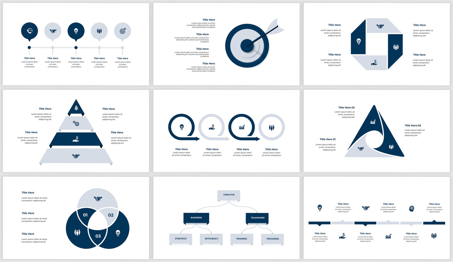 Blue Powerpoint Presentation Template Navy Dark Blue